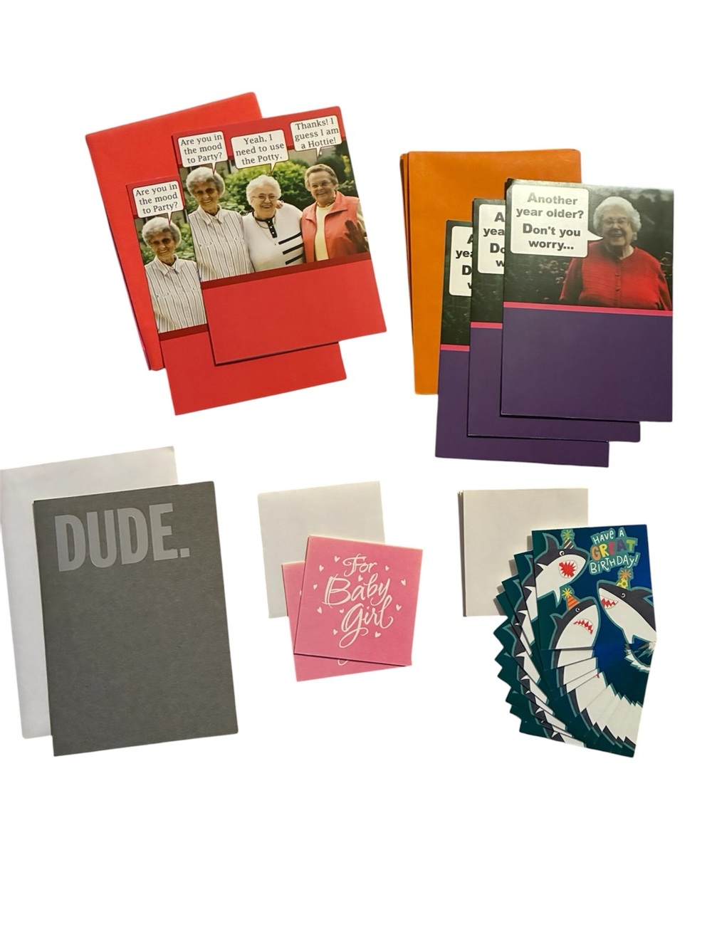 Assorted Birthday Card Bundle NWT | 18 Cards w/ Envelopes | Funny, Mix
